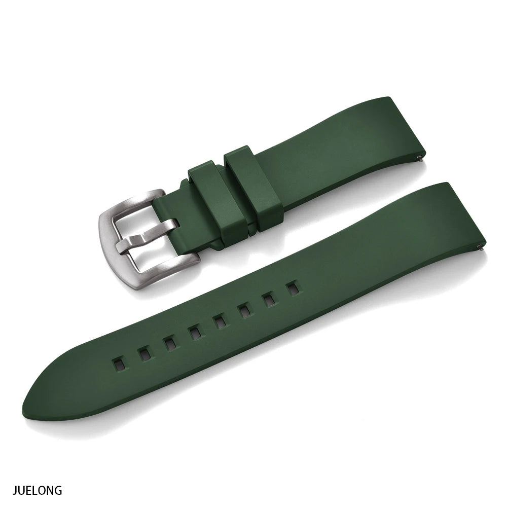 Premium fluoroelastomer rubber watch strap, FKM quick-release watch strap 18-19-20-21-22-23-24mm for every brand of dive watch