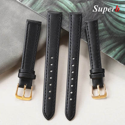 8mm 10mm 12mm 14mm 16mm 18mm 20mm 22mm PU Leather Watch Strap for Men Women Soft Leather Band Universal Sport Bracelet