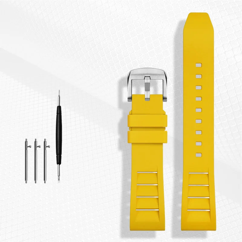 FKM bracelet de montre en caoutchouc fluoré 20mm 21mm 22mm 24mm pour breitling omega seiko casio mido bracelet de montre bracelet de montre de sport anti-poussière
