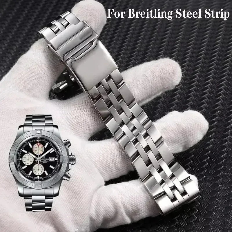 18mm 20mm 22mm 24mm for Breitling watch strap for AVENGER NAVITIMER SUPEROCEAN solid stainless steel watch band