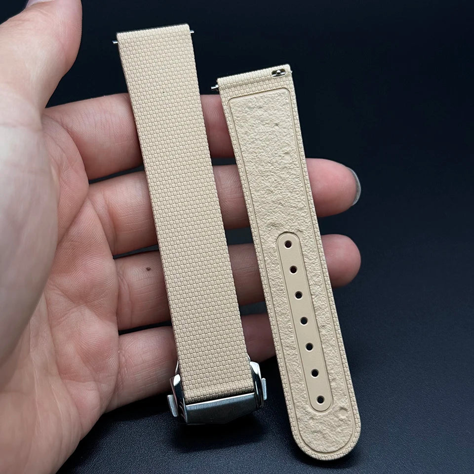 Bracelet montre 20mm caoutchouc Premium – Rapide à Boucle déployante – Toutes Marques