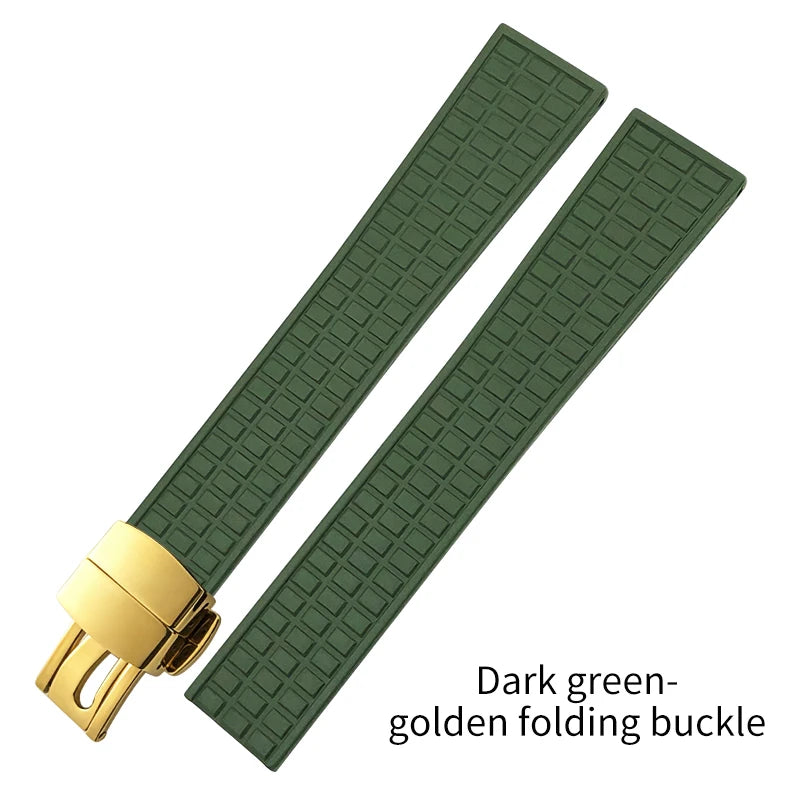 Cinturino per orologio in gomma fluorurata FKM morbida di alta qualità, 19 mm, cinturino di ricambio per Patek Philippe Aquanaut Luce 5067 5068 5072 PP, orologio da donna