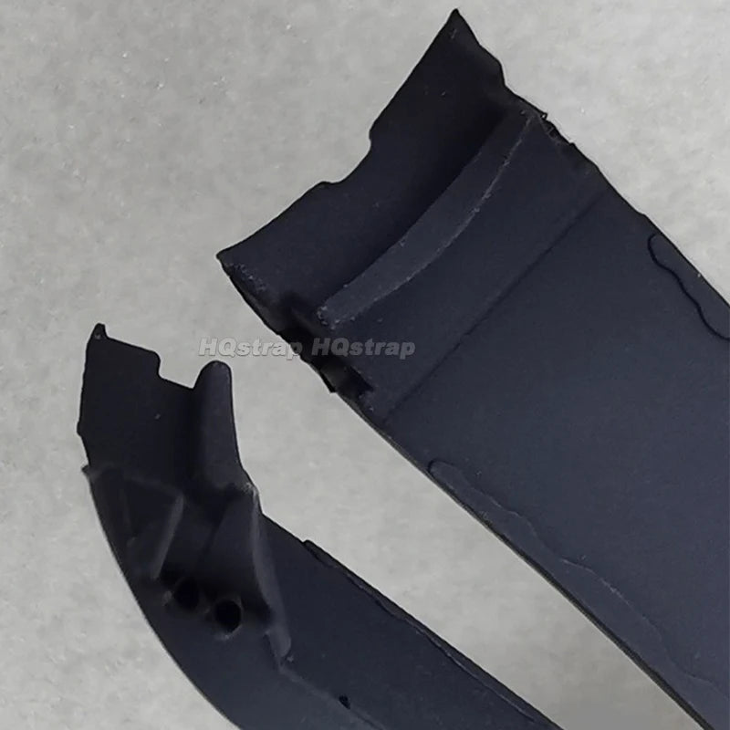 Curved end silicone watch band, 22mm 24mm 26mm, soft rubber dive watch band, waterproof, universal replacement strap