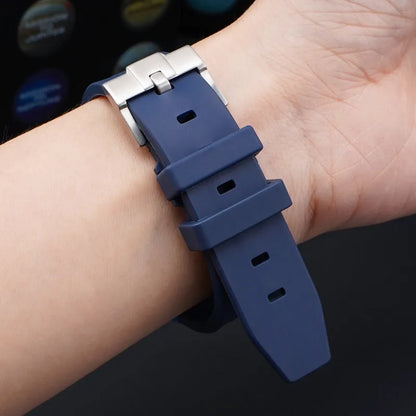 Curved End Rubber Strap for MoonSwatch, 20mm, for Men and Women, Waterproof Sport Watch Band
