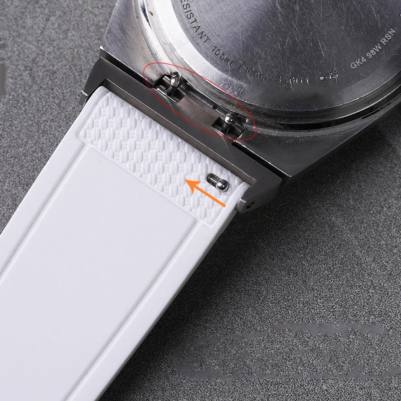 Bracelet en caoutchouc de silicone pour homme, adaptateur en acier à dégagement rapide, bracelet de montre, ceinture, Tissot Store, série X, T137.407, T137.410 Super First, 12mm