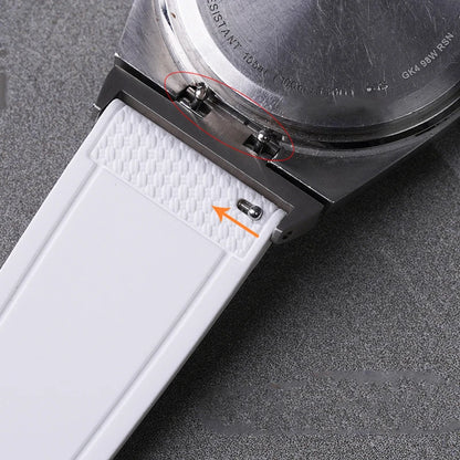 Bracelet en caoutchouc de silicone pour homme, adaptateur en acier à dégagement rapide, bracelet de montre, ceinture, Tissot Store, série X, T137.407, T137.410 Super First, 12mm