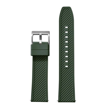 18mm 20mm 22mm 24mm haute qualité forme de balle FKM bracelet de montre en caoutchouc à dégagement rapide bracelet de plongée souple étanche pour HAISCH
