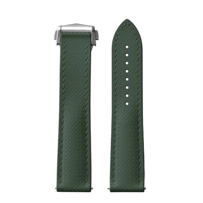 OZE Bracelet montre en Caoutchouc fluorocarbone - Surpiqures / Motif Racing - Déployante - Universel