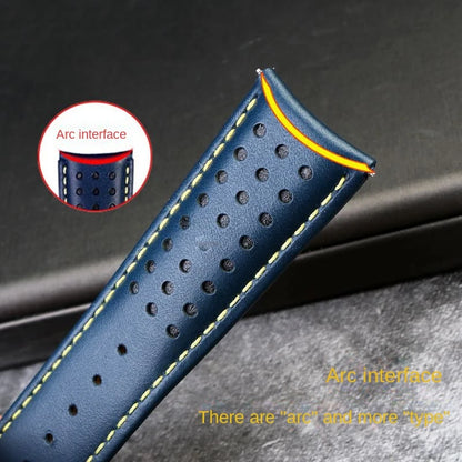 Cinturino 22mm 23mm in pelle bovina per Citizen Blue Angel AT8020-54L JY8078 AT8020-03L 54L, estremità curva, da uomo, per orologio