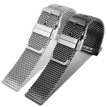 Cinturino per orologio a maglie milanesi spesso 1,0 mm, cinturino in metallo in acciaio inossidabile a sgancio rapido, chiusura magnetica, cinturino universale da uomo