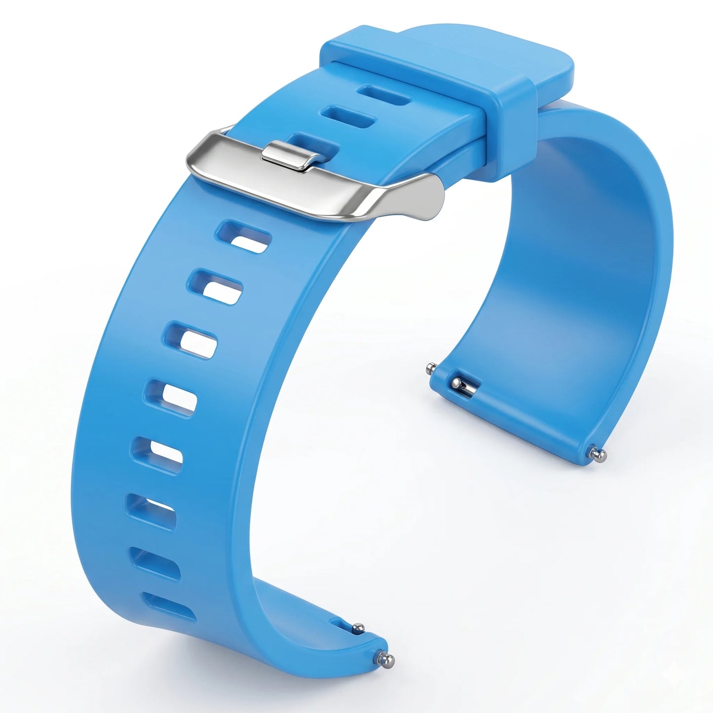 HENGRC 5 couleurs bracelet de montre en caoutchouc de Silicone 18mm 20mm 22mm femmes hommes bracelet de montre bracelet étanche montre de sport ceinture boucle polie