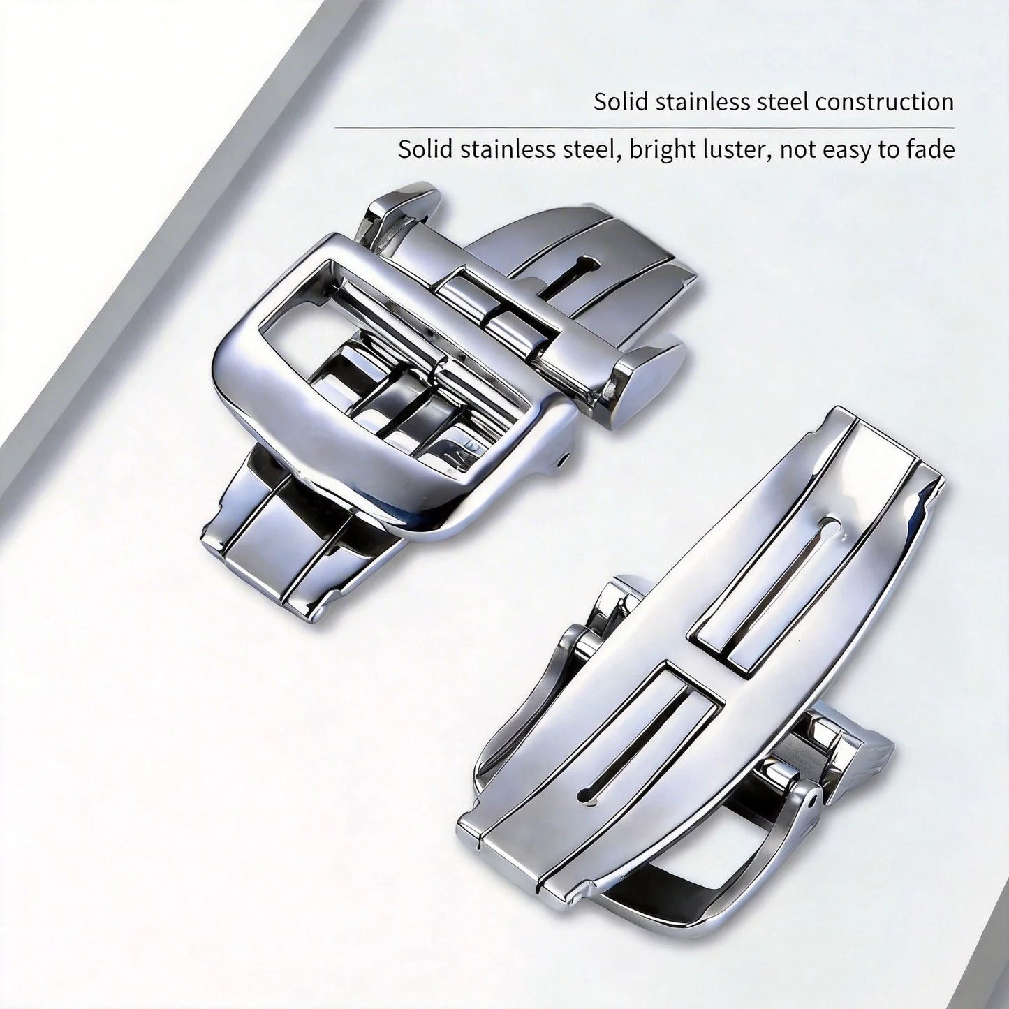 Per Jaeger-LeCoultre JLC, chiusura déployante da 18 mm, fibbia di ricambio di precisione per Master & Reverso, in acciaio inossidabile