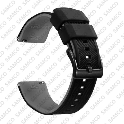 Bracelet de montre en Silicone de qualité supérieure, 18mm 20mm 22mm, à dégagement rapide, en caoutchouc, de remplacement