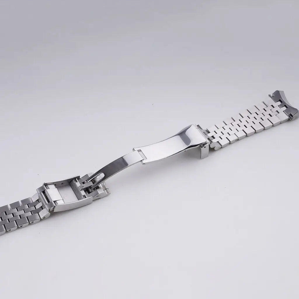 Cinturino per Black Bay 41/Black Bay 58, 20 mm 22 mm, bracciale di lusso in acciaio argentato con estremità ricurve, chiusura Oyster