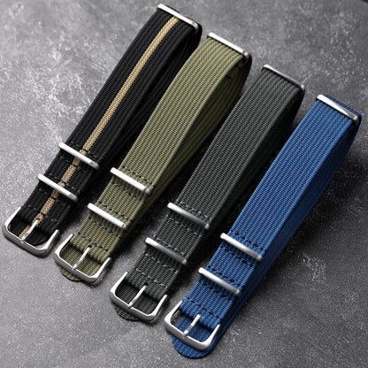 20 22MM Braided Nylon Strap, Green, Gray, Blue, Soft Breathable Watchband for Men, High Density Bracelet