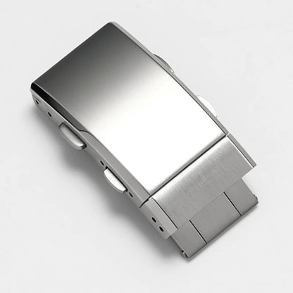 316L Stainless Steel Watch Buckle 16mm 18mm 20mm 22mm, Double Push Button Folding Clasp, Brushed Metal Watch Strap Clasp