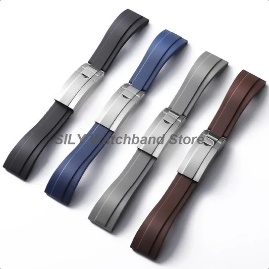 For Rolex 20mm Silicone Strap for Rolex Water Ghost Daytona Submariner, Rubber Silicone Watch Strap, Waterproof Bracelet