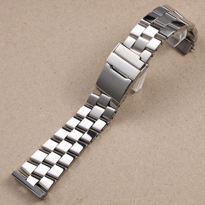 Cinturino per orologio in acciaio inossidabile massiccio spazzolato lucido argento 24mm per Breitling Super Ocean Avenger, bracciale in metallo da uomo