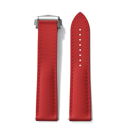 FKM Rubber Watch Strap, New Design, Quick Release, 20mm 22mm, Butterfly Buckle, Waterproof, Perfect Fit, Flat End, Universal Bands
