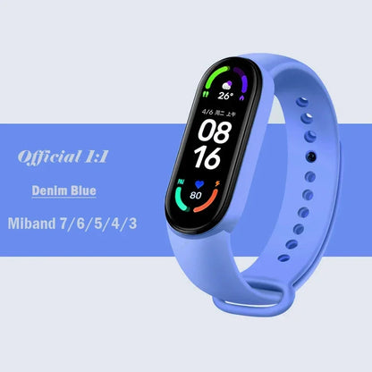 Official silicone strap for Xiaomi Mi Band 4 5 6 7, sports watch, Miband4 Miband7 Correa Mi band 3 4 5 6 7 bands