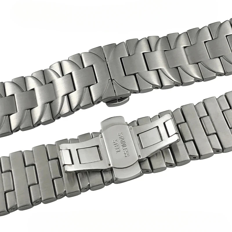 Bracelet de montre en acier inoxydable massif 316L, pour Panerai PAM441 111 382 PAM1314, Bracelet en acier pour hommes, boucle papillon, 24mm