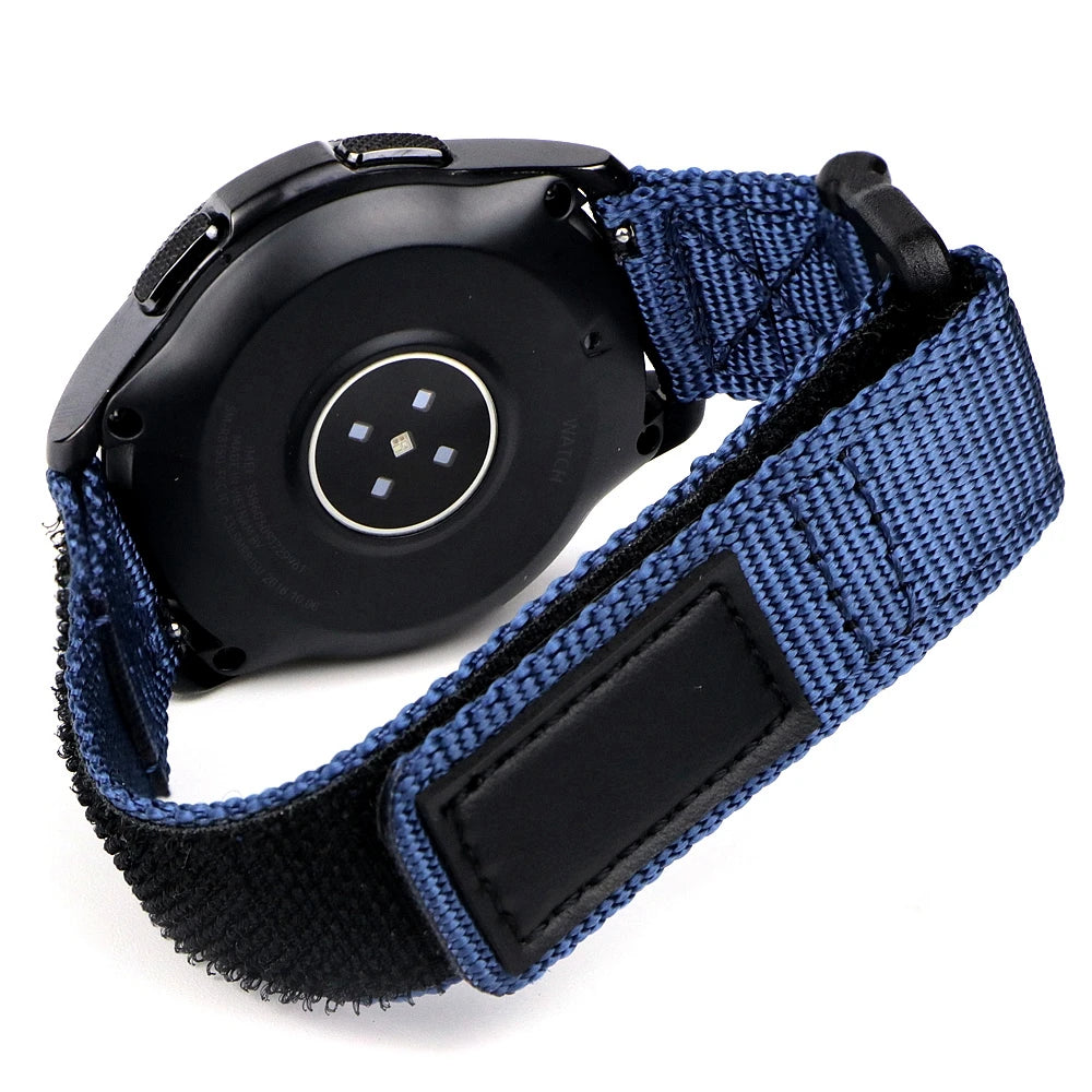 Bracelet de montre militaire en Nylon de qualité supérieure pour Samsung Galaxy Watch, pour hommes, avec libération rapide pour montre intelligente 20mm 22mm