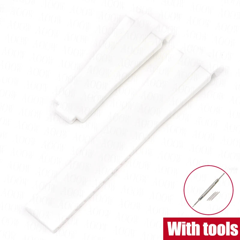    Bracelet en caoutchouc de 20mm pour Rolex GMT Daytona Submariner, étanche, extrémité incurvée en TPU, bracelet de montre de remplacement pour Omega X Swatch MoonSwatch