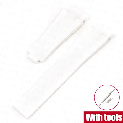    Bracelet en caoutchouc de 20mm pour Rolex GMT Daytona Submariner, étanche, extrémité incurvée en TPU, bracelet de montre de remplacement pour Omega X Swatch MoonSwatch