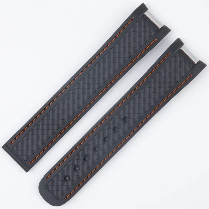 Bracelet en caoutchouc et Silicone, 19mm 20mm, pour Omega Seamaster 300 AT150 Aqua Terra, Bracelet de montre en acier inoxydable, boucle pliable