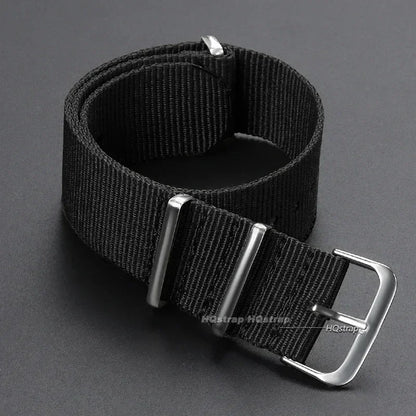 16mm 18mm 20mm 22mm bracelet de sport militaire en Nylon tissu en Nylon accessoires de ceinture bandes de boucle de ceinture bracelet de montre noir pour Omega pour Seiko