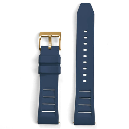 Bracelet de montre en caoutchouc FKM 20mm 22mm, souple, étanche, pour Huawei, Samsung, Seiko, Omega, avec attache rapide