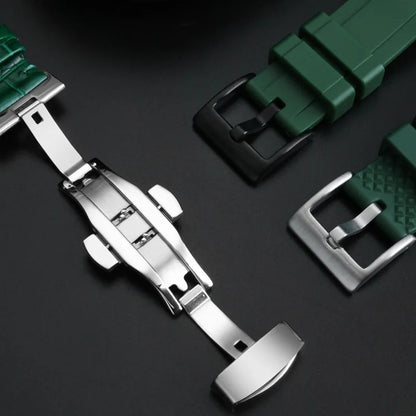 Cinturini per orologi in gomma verde premium – Sport – Disponibili varie texture – 1 pezzo