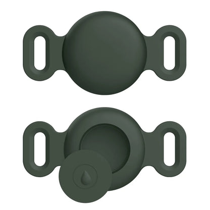 Coque en silicone souple avec porte-clés pour Apple Airtag, collier de chien et de chat, housse de protection anti-rayures pour étiquettes d'air, sacs à dos de bagages