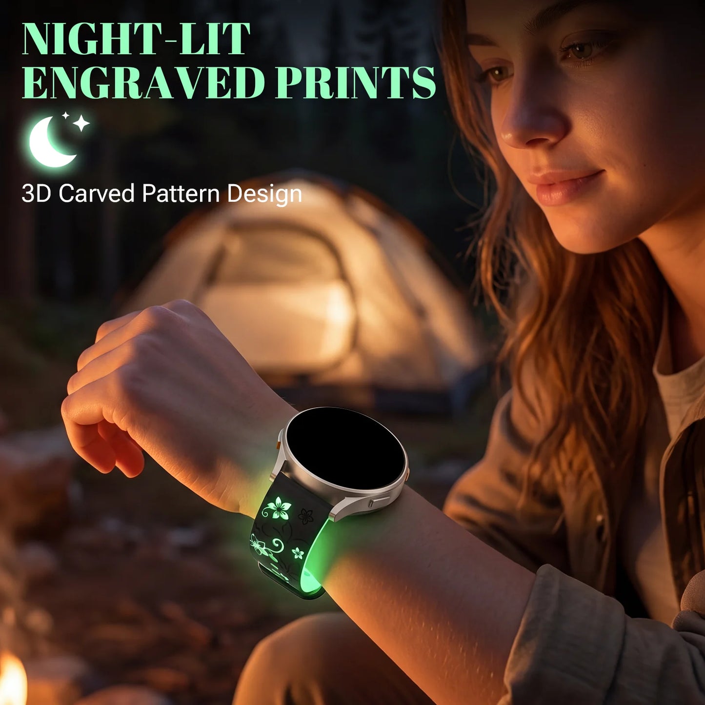 18/20/22 mm, adatti a cinturini universali Samsung luminosi incisi bicolore, compatibili con Huawei GT2/3/4/5/6