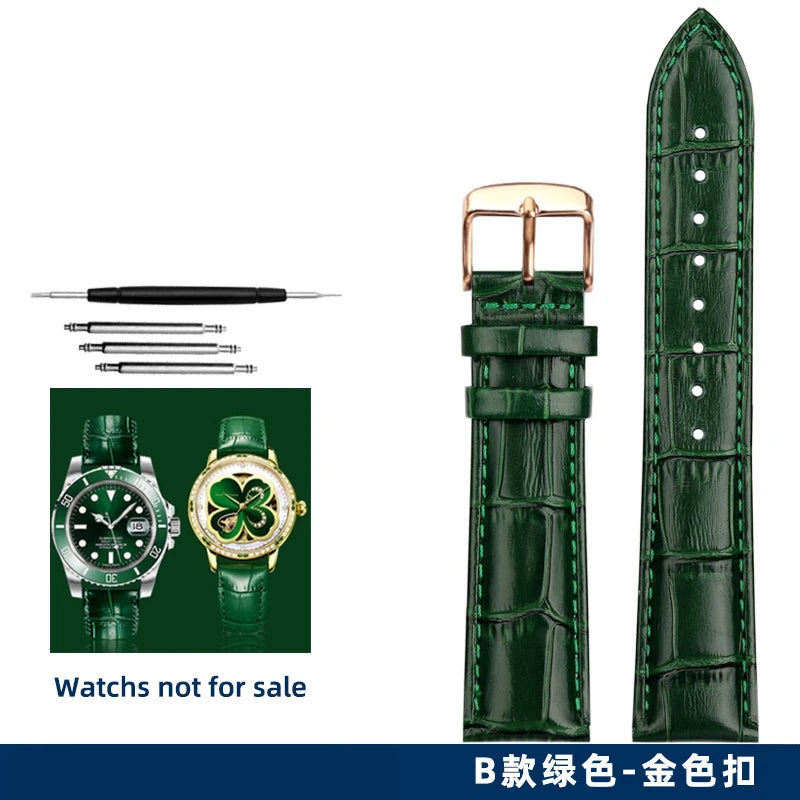 Green butterfly watch strap, 12mm, 14mm, 16mm, 18mm, 20mm, 22mm, high quality, casual, business, watch strap, watch accessories