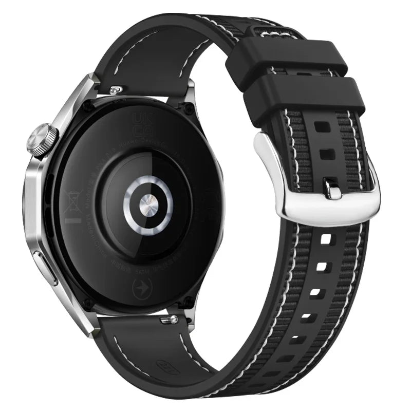 Bracelet en Nylon officiel de 22mm pour montre HUAWEI GT 6 5 4 46mm/montre 4 5 6 Pro/GT 6 5 3 2 Pro, Bracelet en Silicone Composite de 46mm