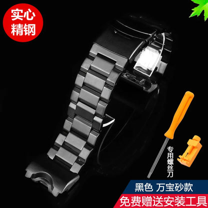 Cinturino da uomo in acciaio inossidabile per orologio Casio G-SHOCK GWG-1000-1A/A3/1A1 GB/GG, nero, sportivo, impermeabile, accessori