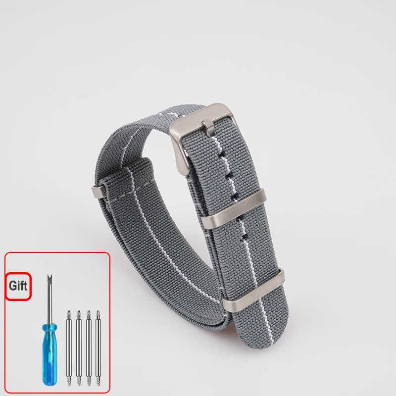 Cinturino per orologio NATO, paracadute in nylon elastico