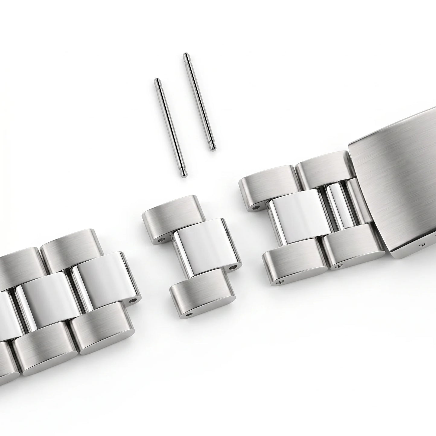 Bracelet de montre universel en acier inoxydable massif, 18, 20, 22, 24mm, extrémité droite, bracelet en métal, bracelet de remplacement pour hommes