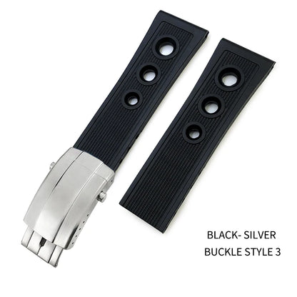 Bracelet de montre en caoutchouc de Silicone, 19mm 20mm 21mm 22mm 23mm 24mm, adapté au bracelet de montre Breitling Avenger Heritage Superocean Tudor Longines
