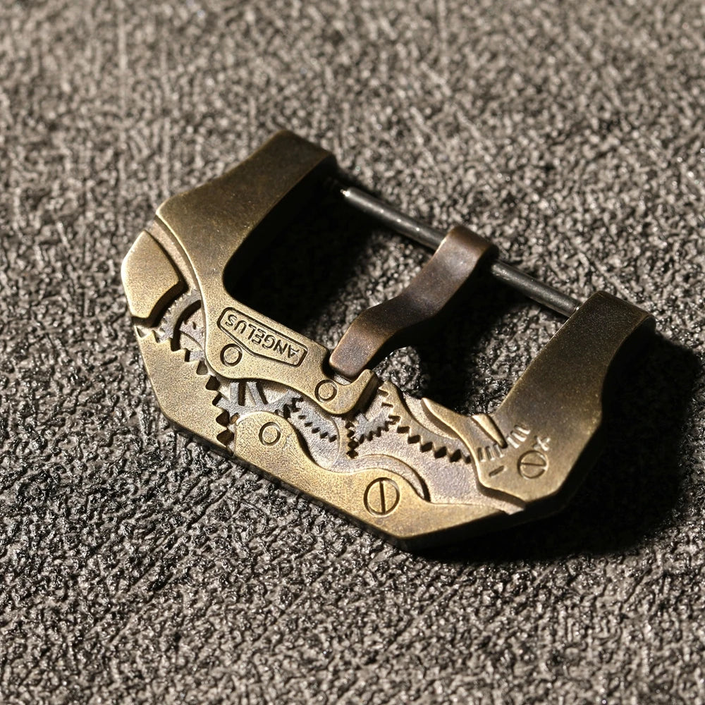 Cinturino per orologio da uomo in bronzo puro, bronzo antico vintage, marrone, cinturino in stile vintage, adatto al bronzo, 24mm