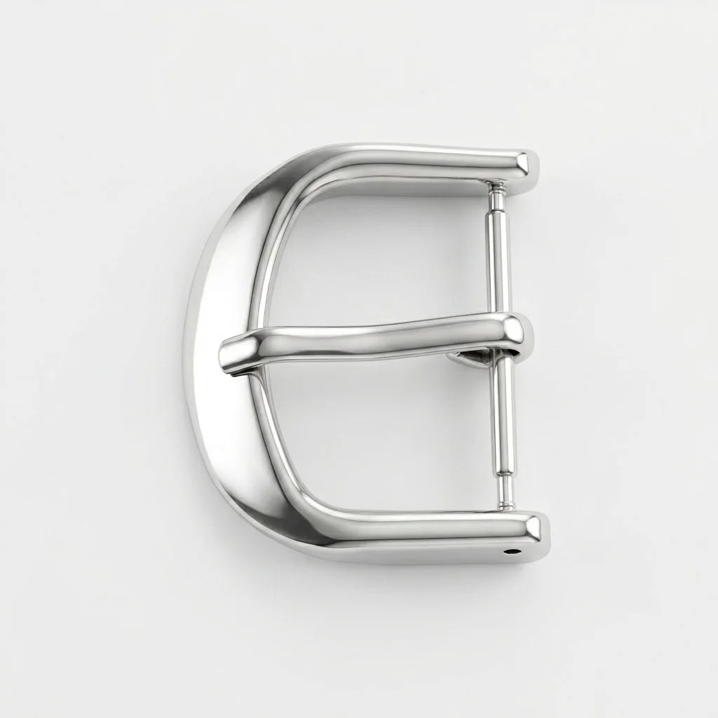 Boucle de montre en acier inoxydable massif, argent et or, 12 1618 20 22mm, bracelets de montre en cuir poli en métal, fermoir, accessoires de montres