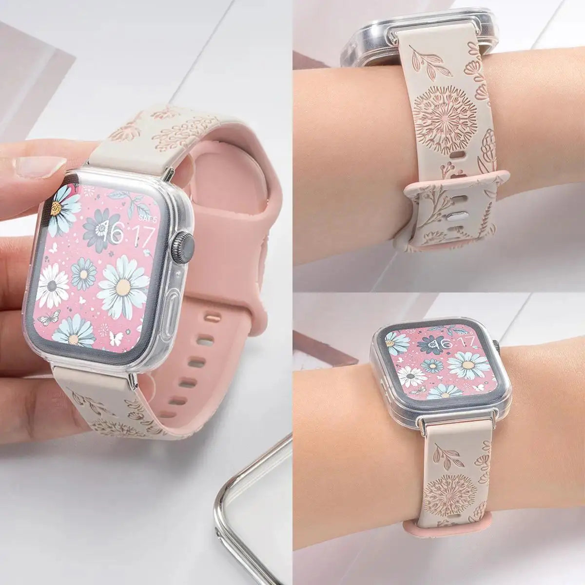 Bracelet + case for Huawei Watch Fit 4 / 4 Pro, TPU protective case, floral sport strap for Huawei Fit 4 4pro 3