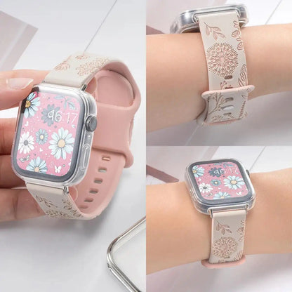Bracelet + case for Huawei Watch Fit 4 / 4 Pro, TPU protective case, floral sport strap for Huawei Fit 4 4pro 3