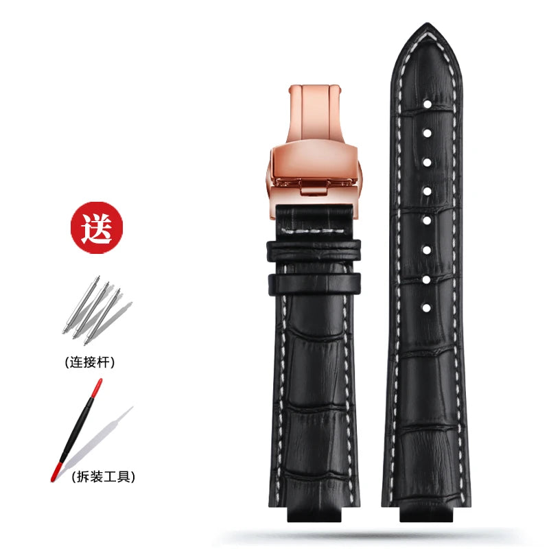 Cinturino dedicato per orologio LV serie Drum Q1121 per uomo e donna, cinturino in vera pelle Q114k.