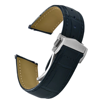 Bracelet en cuir d'origine pour montre Omega Speed Seamaster, 19mm, 20mm, 21mm, 22mm, fermoir déployant, bracelet en cuir à dégagement rapide en bambou pour hommes