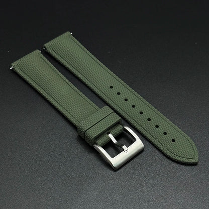 18/19/20/21/22mm Premium Grade FKM Woven Pattern Watch Strap Quick Release Men Women Universal Band Fluororubber Dive Bracelet