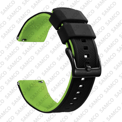 Bracelet de montre en Silicone de qualité supérieure, 18mm 20mm 22mm, à dégagement rapide, en caoutchouc, de remplacement