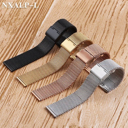 Bracelet de montre en acier inoxydable, boucle en maille milanaise 1.0, 18mm 20mm 22mm 24mm, Bracelet de 3mm d'épaisseur pour DW pour Omega