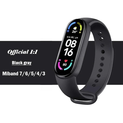 Official silicone strap for Xiaomi Mi Band 4 5 6 7, sports watch, Miband4 Miband7 Correa Mi band 3 4 5 6 7 bands